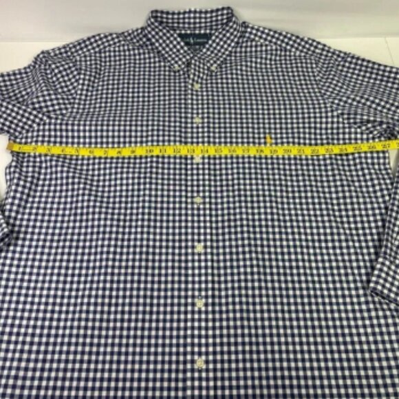 Ralph Lauren Navy and White Checkered Shirt Size XLT - Picture 4 of 6